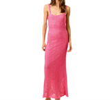 Sleeveless Crochet Sweater Maxi Dress