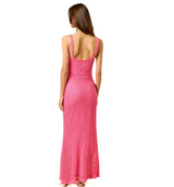 Sleeveless Crochet Sweater Maxi Dress