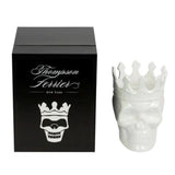 White Louise Skull in Rose de Vents