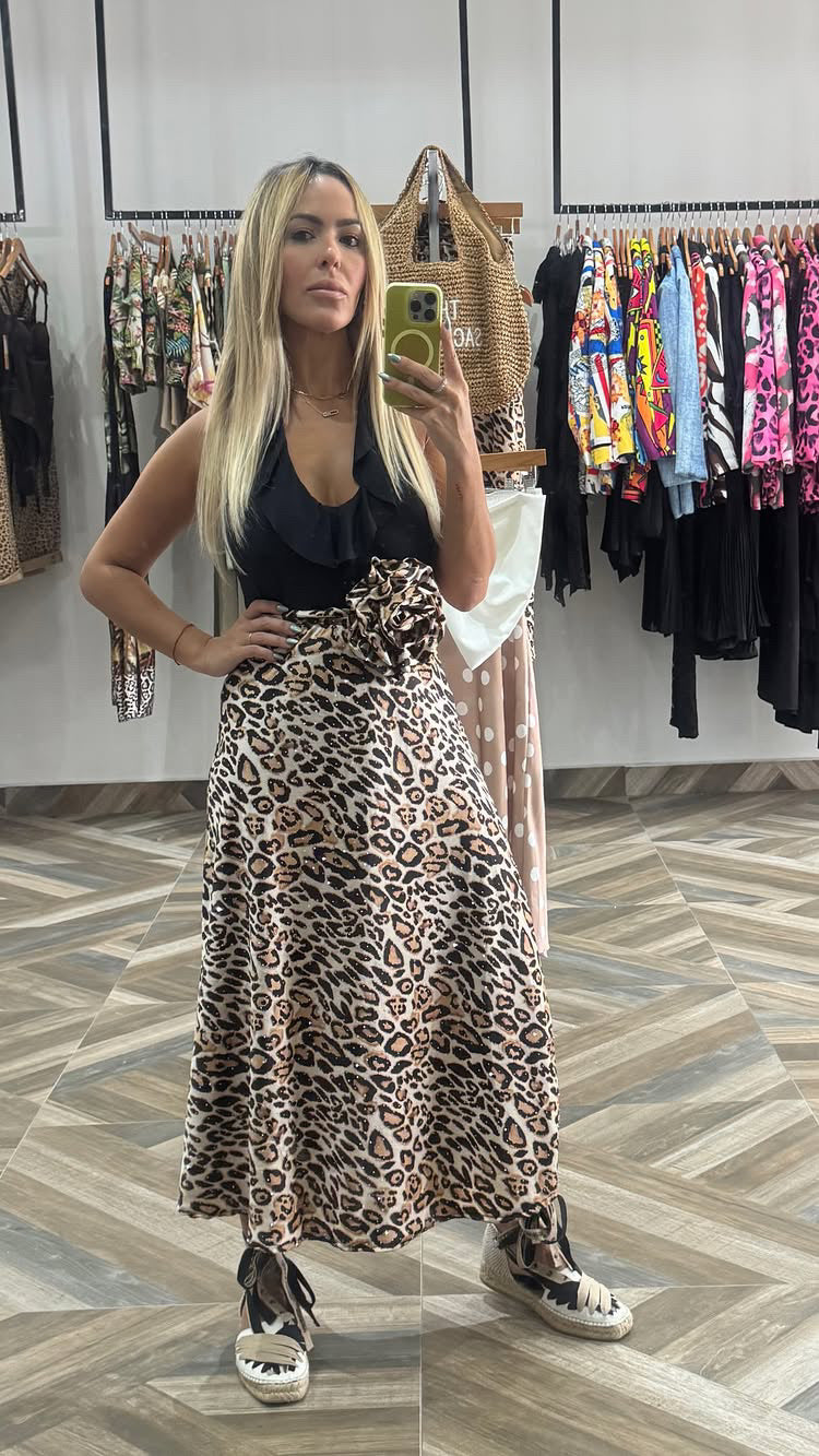 Animal Midi Skirt
