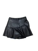 Ruffle Flare leather Mini Skort