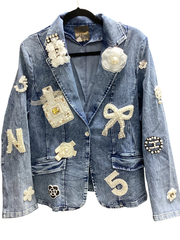 Pearl Denim Blazer PREORDER