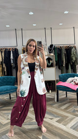 Cranberry balloon pants