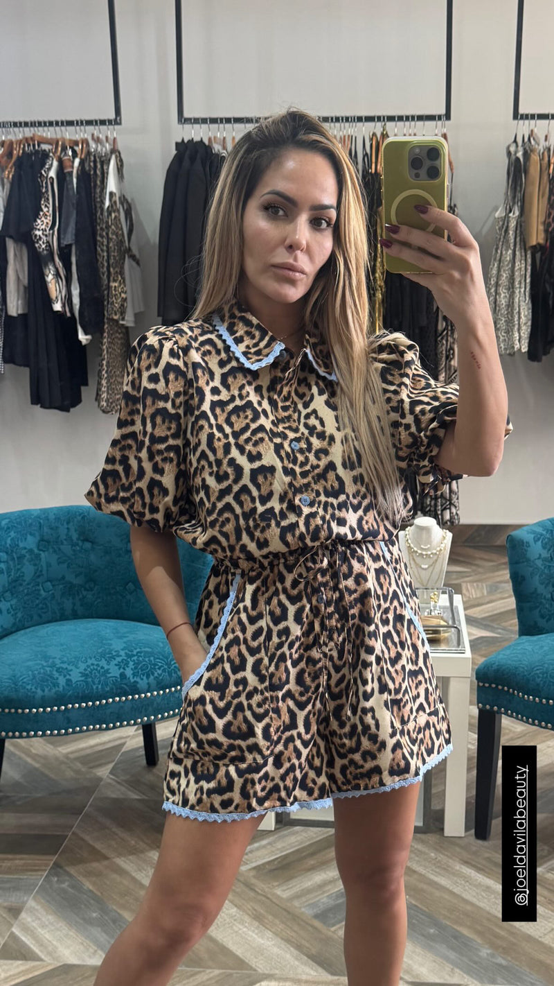 Animal Print Romper