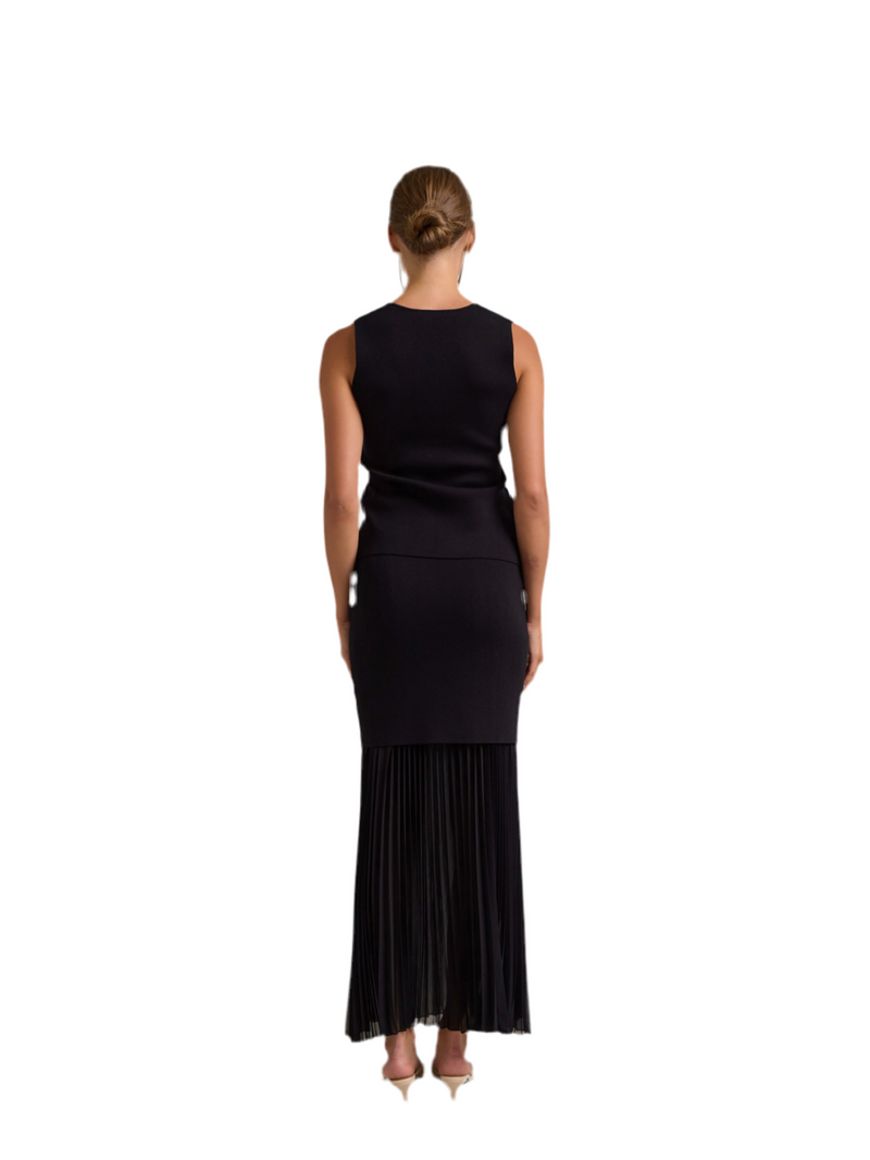 Tessara Knit Sleeveless Top With Skirt Set