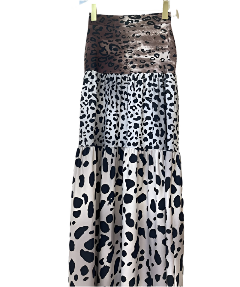 Mix Animal Print Maxi Skirt - Pre order