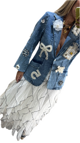 Pearl Denim Blazer PREORDER