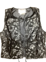 Black Faux Leather Vest & Pants Set