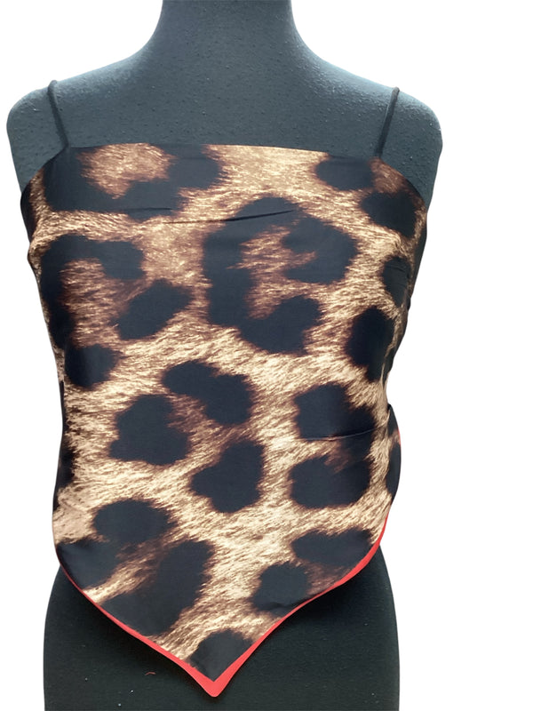 Carina leopard Print handkerchief Top
