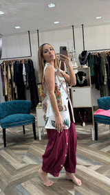 Cranberry balloon pants