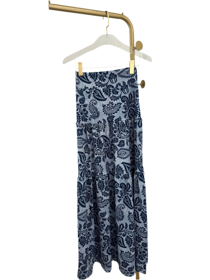 Blue paisley Maxi Skirt