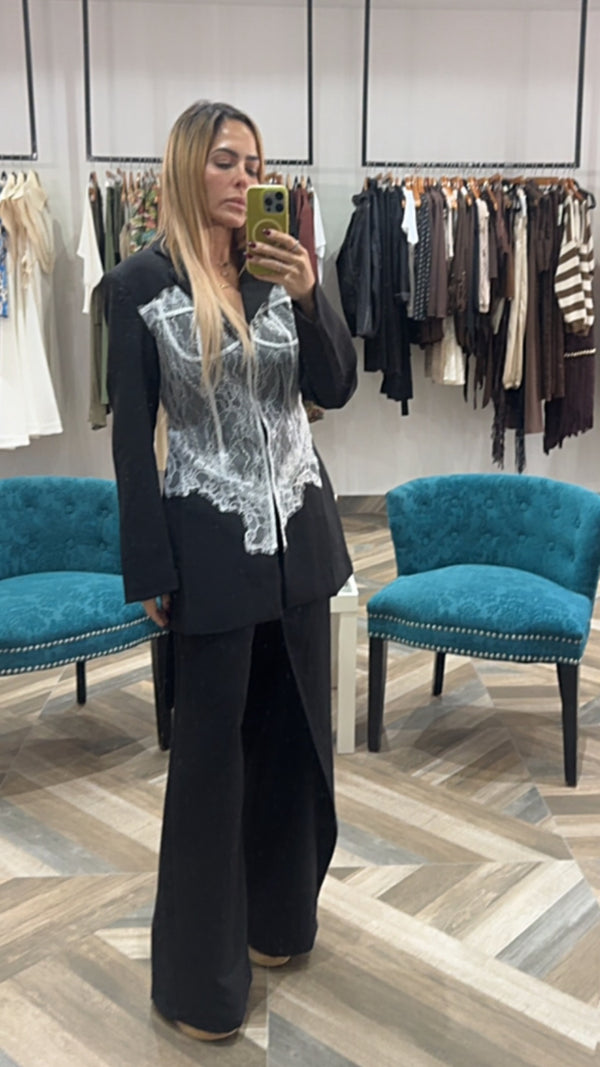 Lingerie Black Blazer