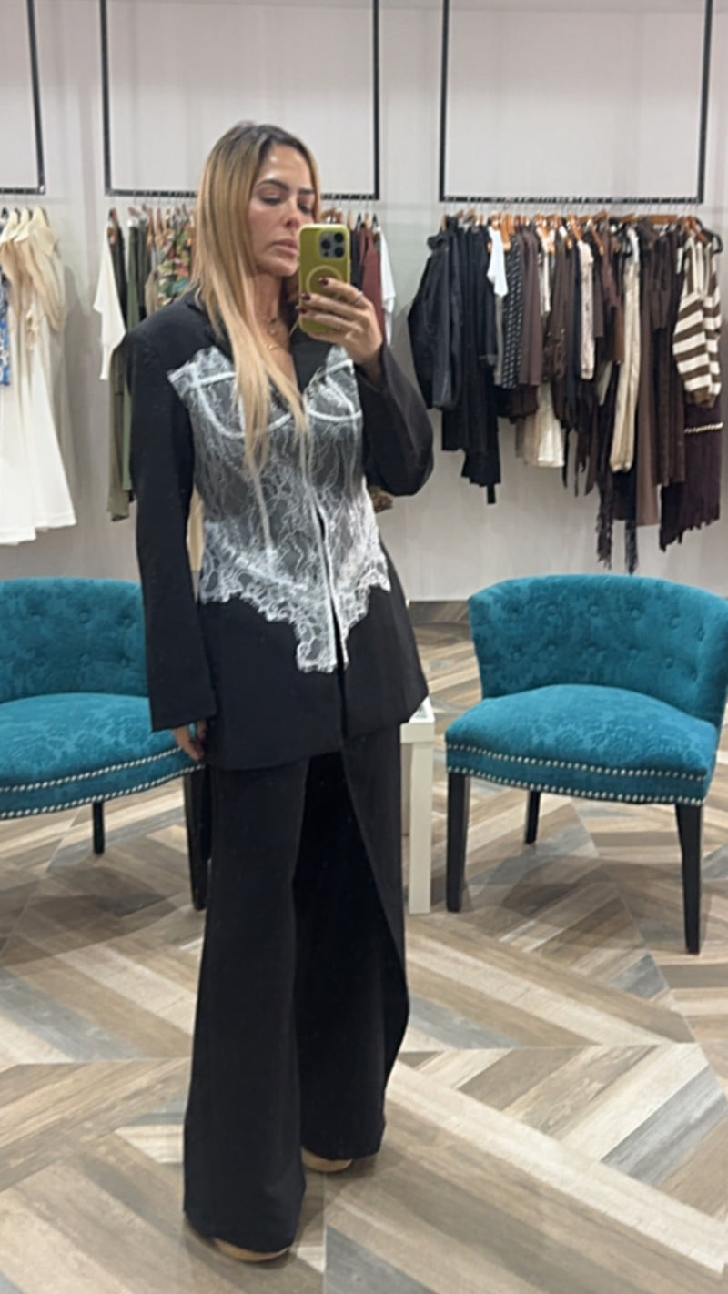 Lingerie Black Blazer