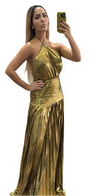 Metallic Gold Maxi Dress