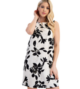 Side Buttons Mini Shift Dress