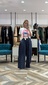 Blue White Dots Pants