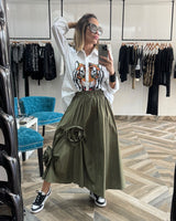 Pre order Olive Flower Skirt