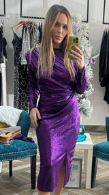 Metallic lilac Dress