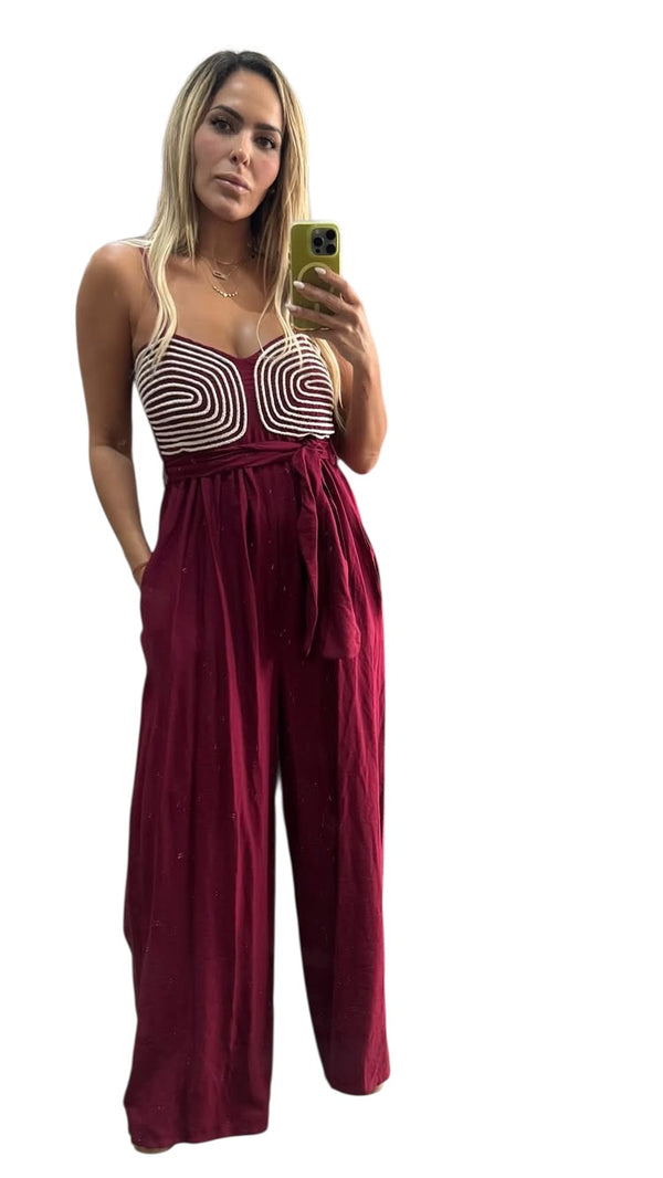 Burgundy Jumpsuit