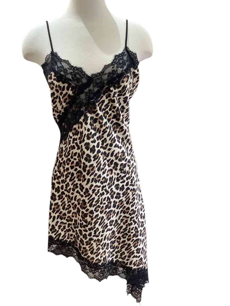 Long Lace Animal Print Top