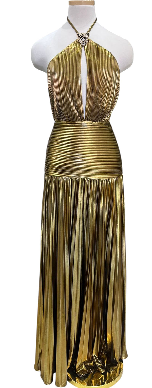 Metallic Gold Maxi Dress