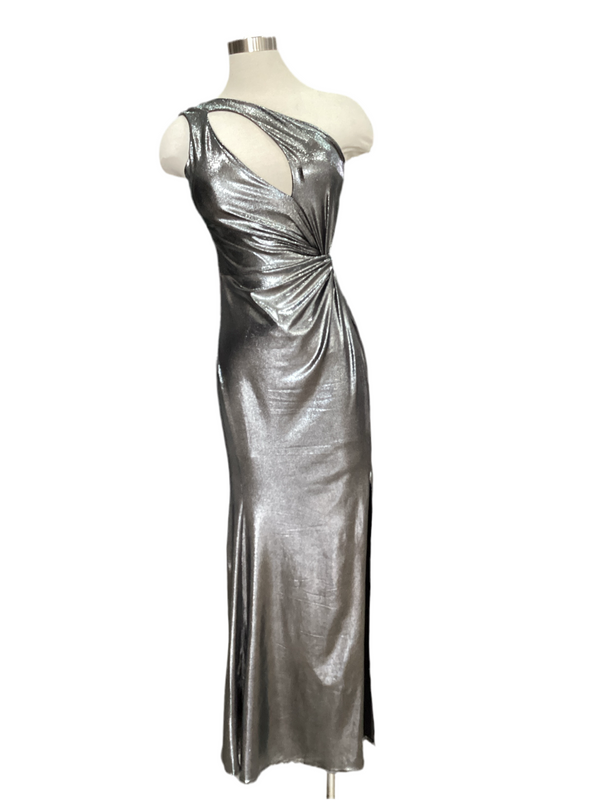 Metallic Silver Dress