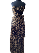 Strapless Animal Print Dress