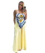 Lemon Strapless Top