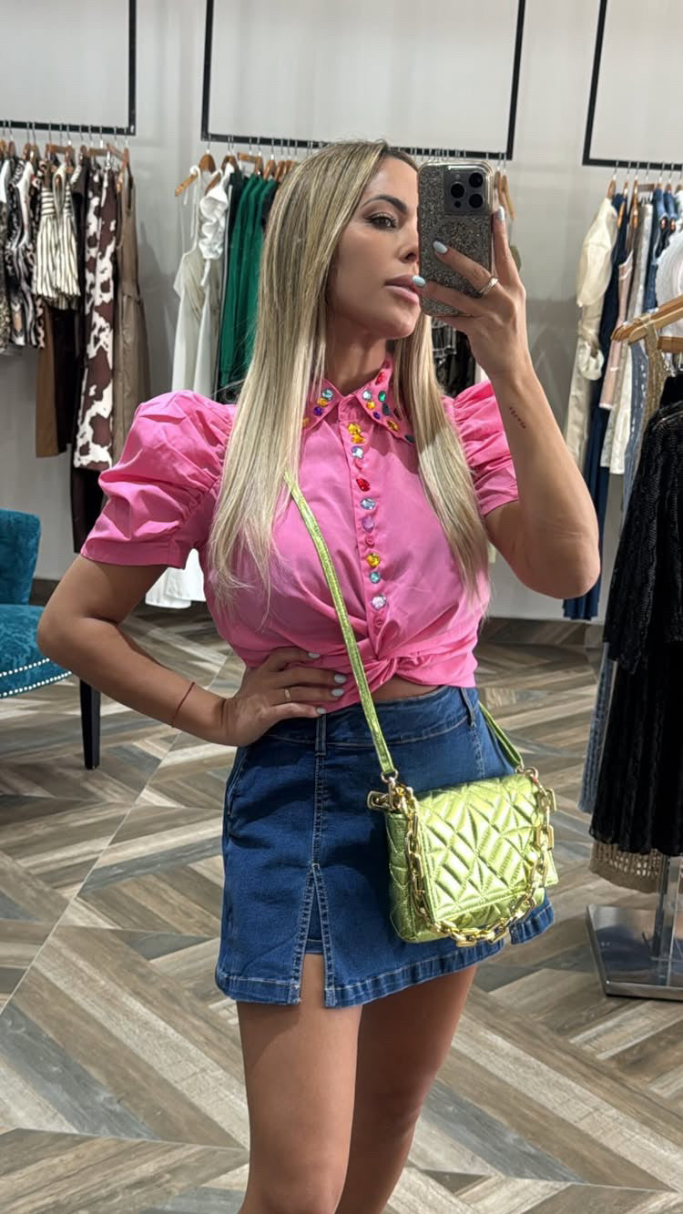Pink Jewel Blouse