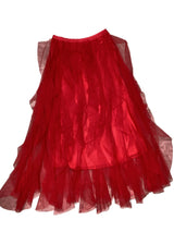 Red tulle skirt
