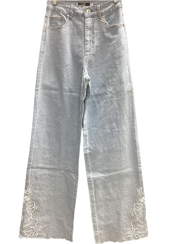 Lara Stripe Denim Rhinestones Jeans