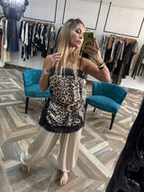 Animal Print Lace Top