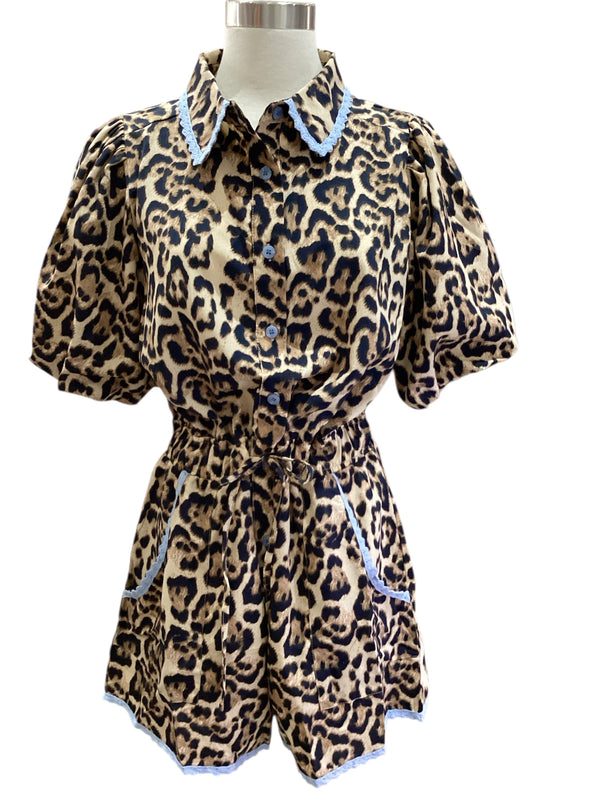 Animal Print Romper