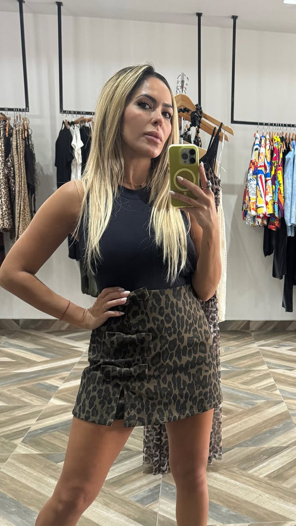 Animal Print Skort