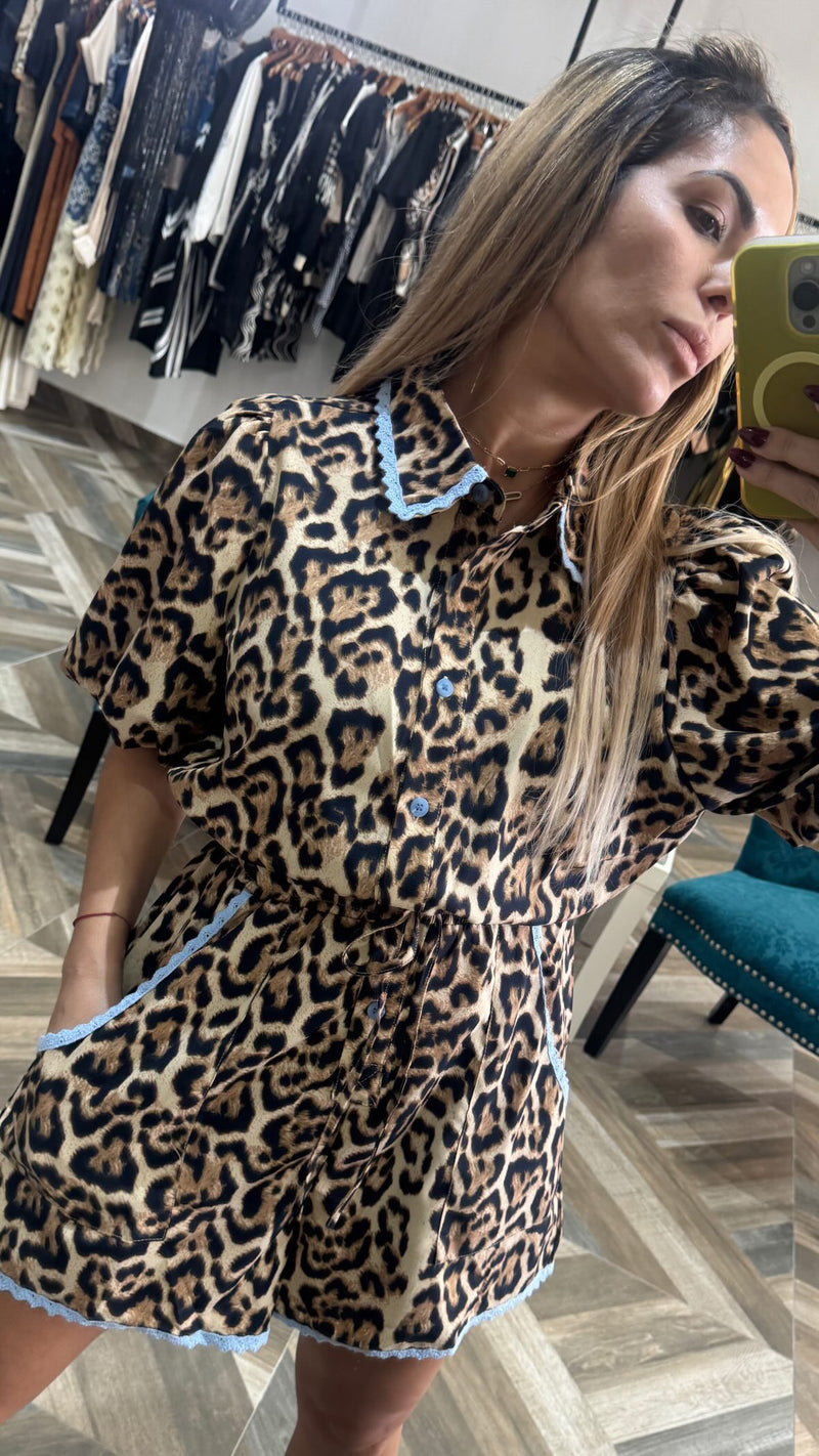 Animal Print Romper