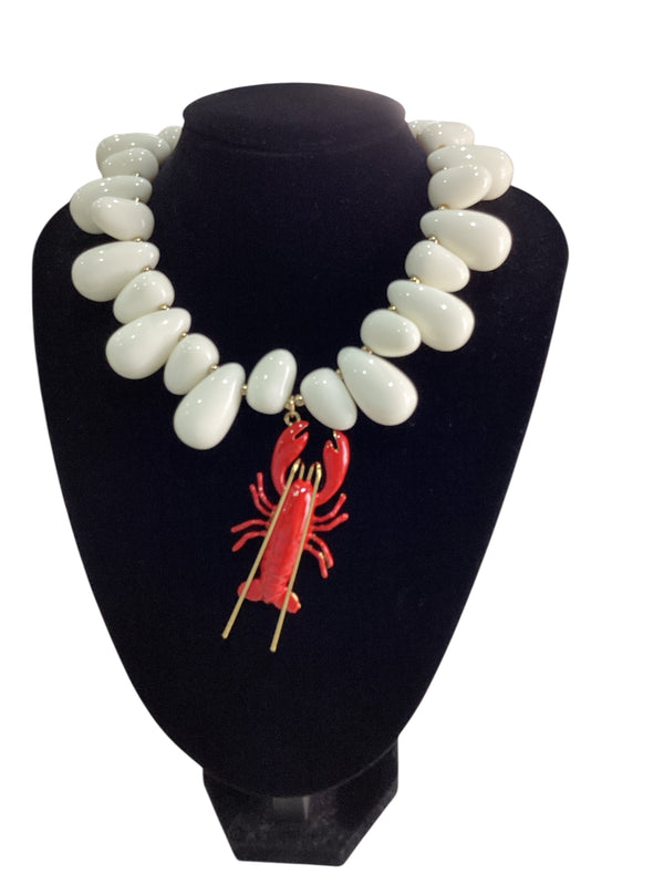 White Lobster Necklace