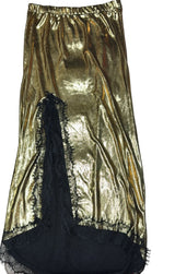 Metallic Gold Lace Skirt