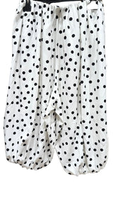 Bermuda balloon black polka dot