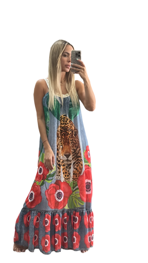 Leopard Flower Tunic