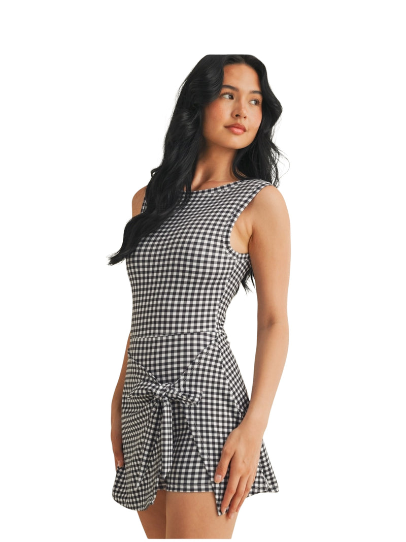Sleeveless Wrap Tie Front Romper Dress PREORDER