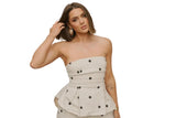 Strapless Dots Top