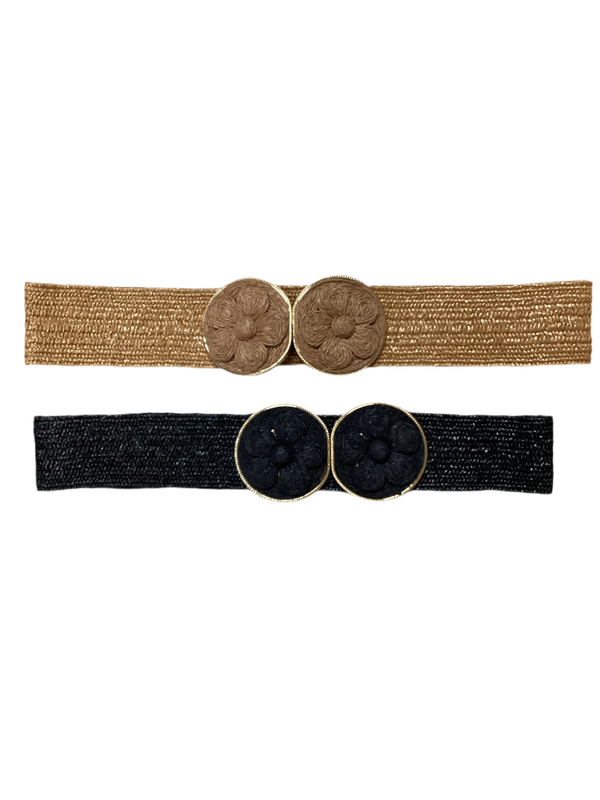 Raffia Flower Belt