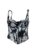 Black and white corset