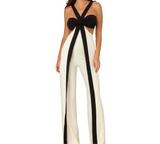 Ribbon Open Jumpsuit