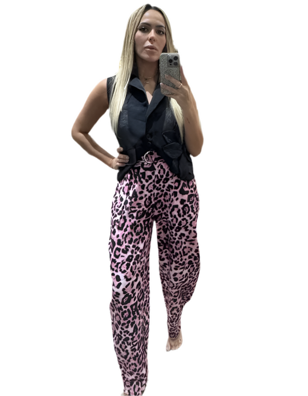 Pink Animal print pants