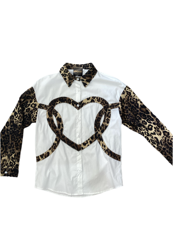 Heart Print Blouse