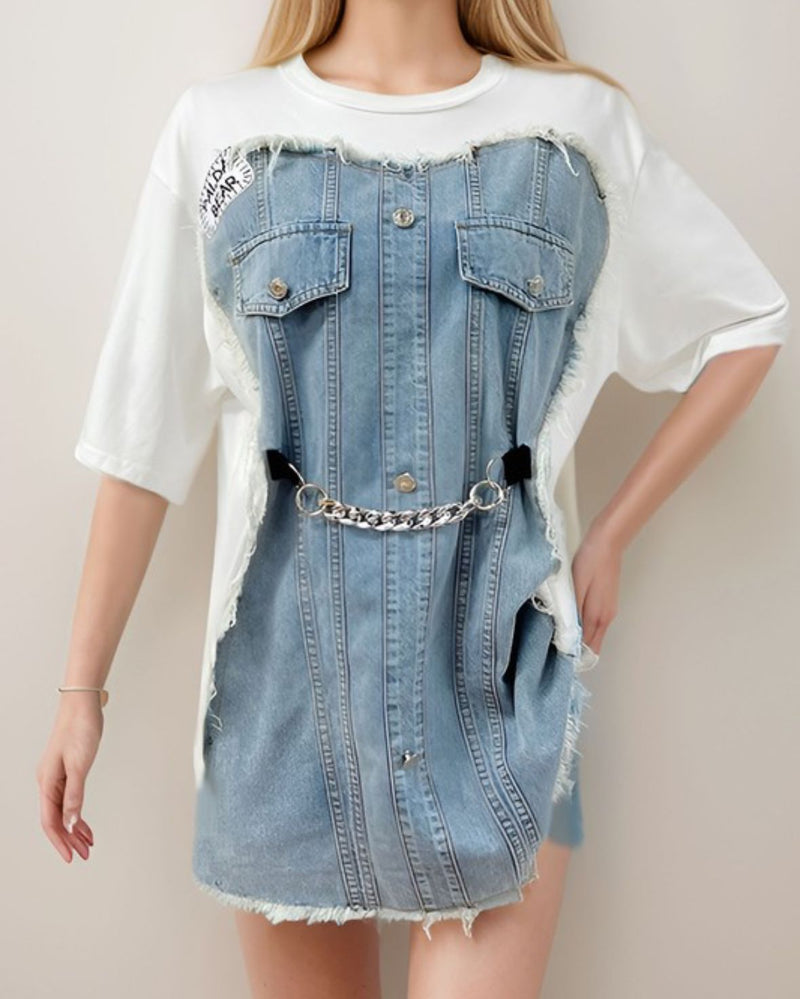 Dress denim Top