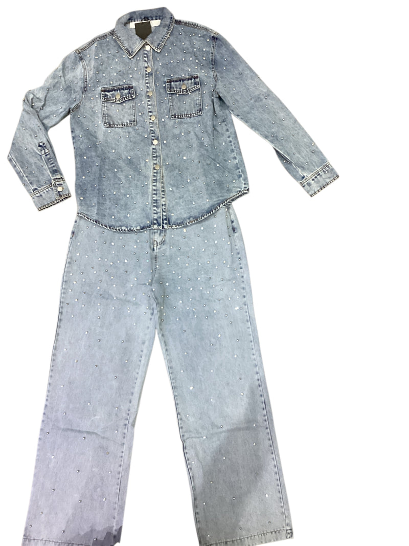 Rhinestone Pearl Set