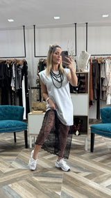 Gray Lace Dress