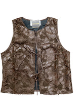 Chocolate Faux Leather Vest & Pants Set